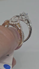 14k Forme poire 0.80ct diamants VS