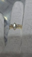 Beautiful Marquise Shape 2.58CT VS Lab Diamond Engagement Rings in 14K Yellow gold