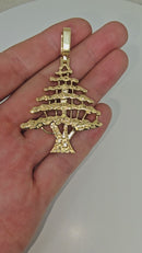 Cedre du Liban en or jaune 10k Massif