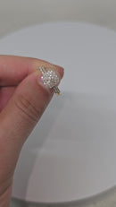 Bague de fiançailles 10k 0.40ct diamants or jaune