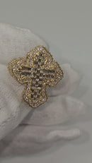 10k 3.34ct VS Lab Cross Ring