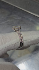 Beautiful Oval Shape 2.74CT VS Lab Diamond Engagement Rings in 14K