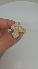 10k 1.56ct SI  Diamond cross  ring New