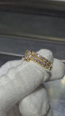 Beautiful Radiant  2.63CT VS Lab Diamond Engagement Rings in 14K yellow gold