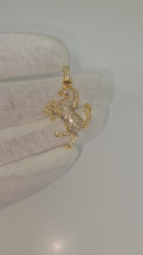 14k Horse Pendant  1.15ct Diamonds si  NEW