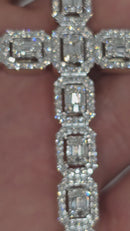 10k1.92ct diamond  VVS/VS emerald Cross