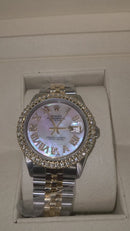 rolex datejust 36mm 2.00ct diamonds romain dial White
