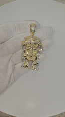 10k Jesus  Pendant  0.75ct Diamonds i NEW