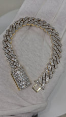 10k 12mm Monaco 6.20ct Baguette Diamonds