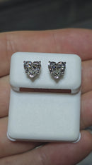 14k 1.97ct heart VS Diamond Stud Screw Back Earing