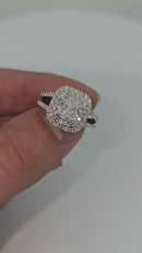 14k Cushion Cut 1.72ct Diamond Engagement Ring
