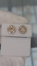 10K 0.93CT VS Diamond Stud Screw Back Earring