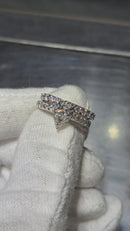 Beautiful Pear Shape 3.11CT VS Lab Diamond Engagement Rings in 14K White gold