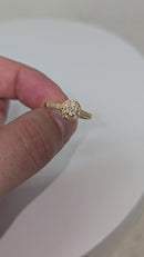 Cercle de lumière : bague en or jaune 14K avec 0,31ct de diamants naturels