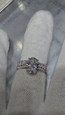 Beautiful Oval Shape 4.58CT VS Lab Diamond Engagement Rings in 14K