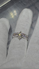 Beautiful Marquise Shape 2.60CT VS Lab Diamond Engagement Rings in 14K White gold