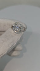 14k Oval Shape Princess Ring 4.91ct VS Diamonds