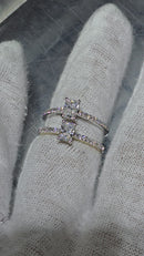 Beautiful Radiant Shape 0.66CT VS Lab Diamond Engagement Rings in 14K White Gold