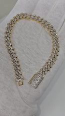 10k 8.5mm Bracelet Monaco 3.25ct diamants 10K