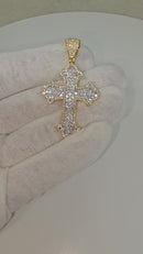 14k Cross Pendant  2.30ct Diamonds si NEW