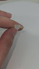 10k 0.12ct heart ring