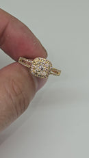 Twice the Shine: 14K Gold Ring Duo with 0.75ct Natural Diamonds