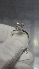 Bague de fiançailles radiant solitaire 2.60ct vvs2  en or blanc 14K