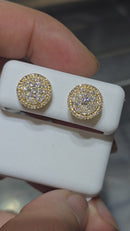 10k 0.93ct Diamond Stud Screw Back Earing