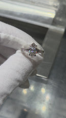 Bague de fiançailles en or blanc 14k 2.50ct Marquise  vs diamant lab
