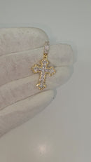14k Cross Pendant  0.50ct Diamonds si NEW