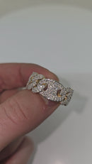 10k  10mm monaco-puff 1.03ct VS Lab diamond ring 2026 model