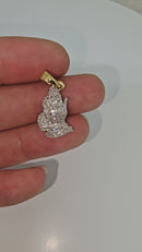 10k Pendant 0.38ct Diamonds NEW