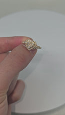 10k 0.70ct bague en fleur SI diamant Nouveau