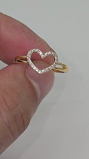 Bague en or jaune 14 carats avec diamants naturels de 0,10 carats