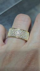 10k 1.61ct vs lab diamonds wedding bandx10
