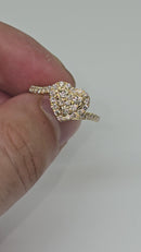 Audacieusement vôtre : Bague en or jaune 14 carats avec diamants naturels de 0,70 ct