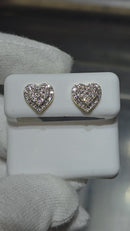 10K 0.54CT Boucle D 'Oreilles coeur avec Vis DE-020