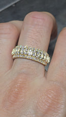 10k 1.29ct vs lab diamonds wedding bandx9