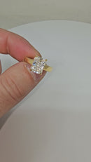 14K Gold Solitaire Engagement Ring with 2.57ct Radiant-Cut VS Clarity EF Color Lab Diamond