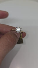 Beautiful Round shape 1.53 CT Lab Diamond Engagement Rings in 14K Yellow Gold