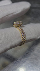 Beautiful Pear Shape 1.72CT VS Lab Diamond Engagement Rings in 14K