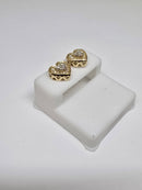 10k 0,48ct diamant coeur Boucles d'oreilles à vis