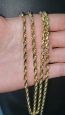 10k 4mm Rope Chain FUll Solid