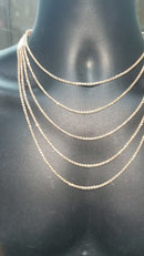 2.5mm Ice chain Rose Gold 10k  New