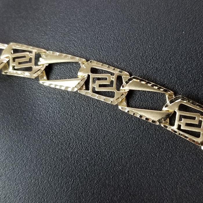 10k Chaine Versace Or Jaune Diamond Cut Homme MGC-053 | Diamond Cut Men's Versace Chain in yellow gold 10K-Gold Custom