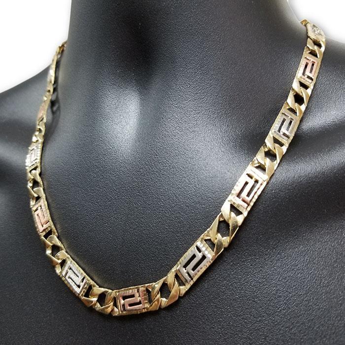 10k Chaine Versace Or Jaune Homme MGC-060 | 10K yellow gold Versace Chain for him-Gold Custom