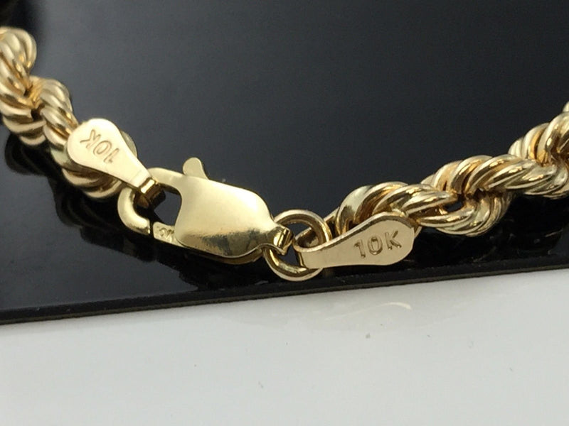 10K Gold Rope Chain 4mm for men | Chaine en or pour homme 4mm en or 10 kt - Torsade semi-solide-Gold Custom