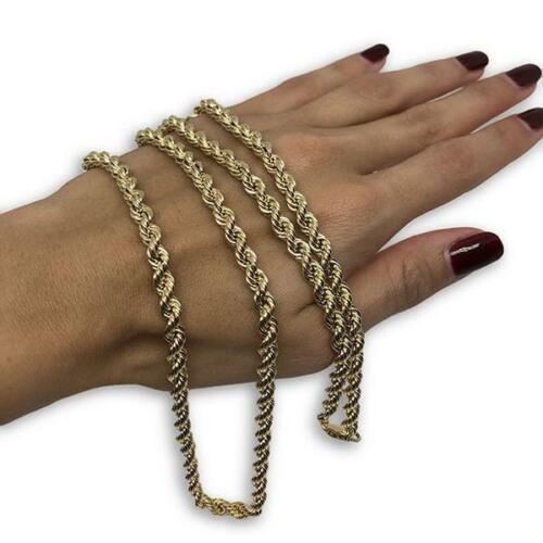 10K Gold Rope Chain for men 5mm | Chaine pour lui 5mm en or 10kt - semi-solide-Gold Custom