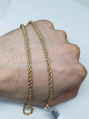 10K Rope Chain for Him 3mm in Yellow Gold | Chaine en or jaune 10 kt 3mm pour homme-Gold Custom