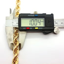 10K Solid Yellow Gold 10MM Rope Chain Necklace | Chaine en or jaune 10K pour homme 10MM-Gold Custom